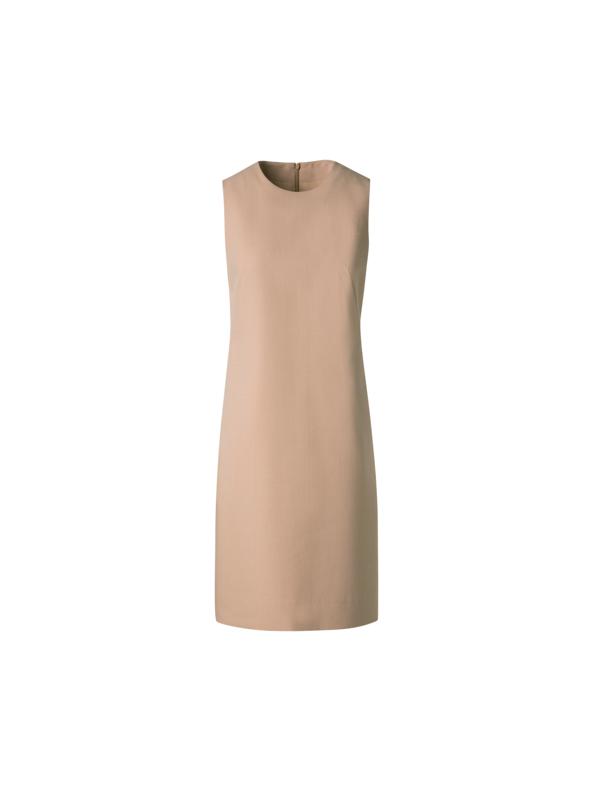 Designer Sheath Dress in Cotton Silk Double-Face - neutral - pastel - beige