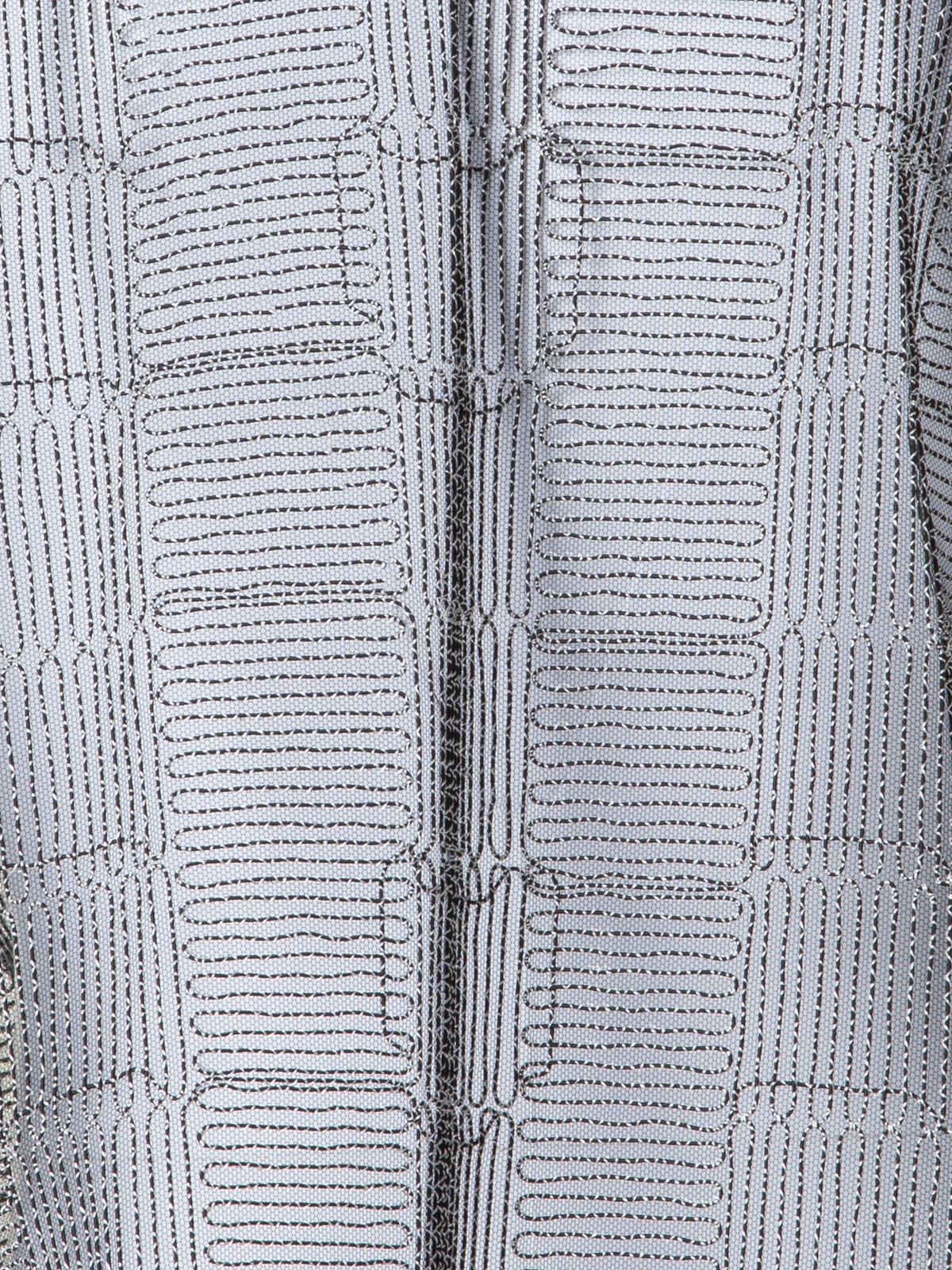 Designer Boxy Jacket with Square on Tulle Embroidery - black