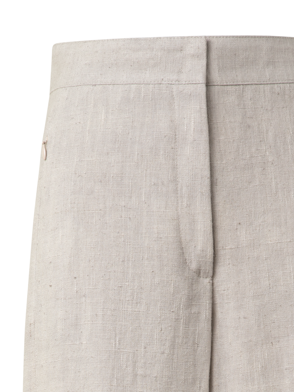 Designer Washed Raw Linen Culotte Pants - neutral - pastel - beige