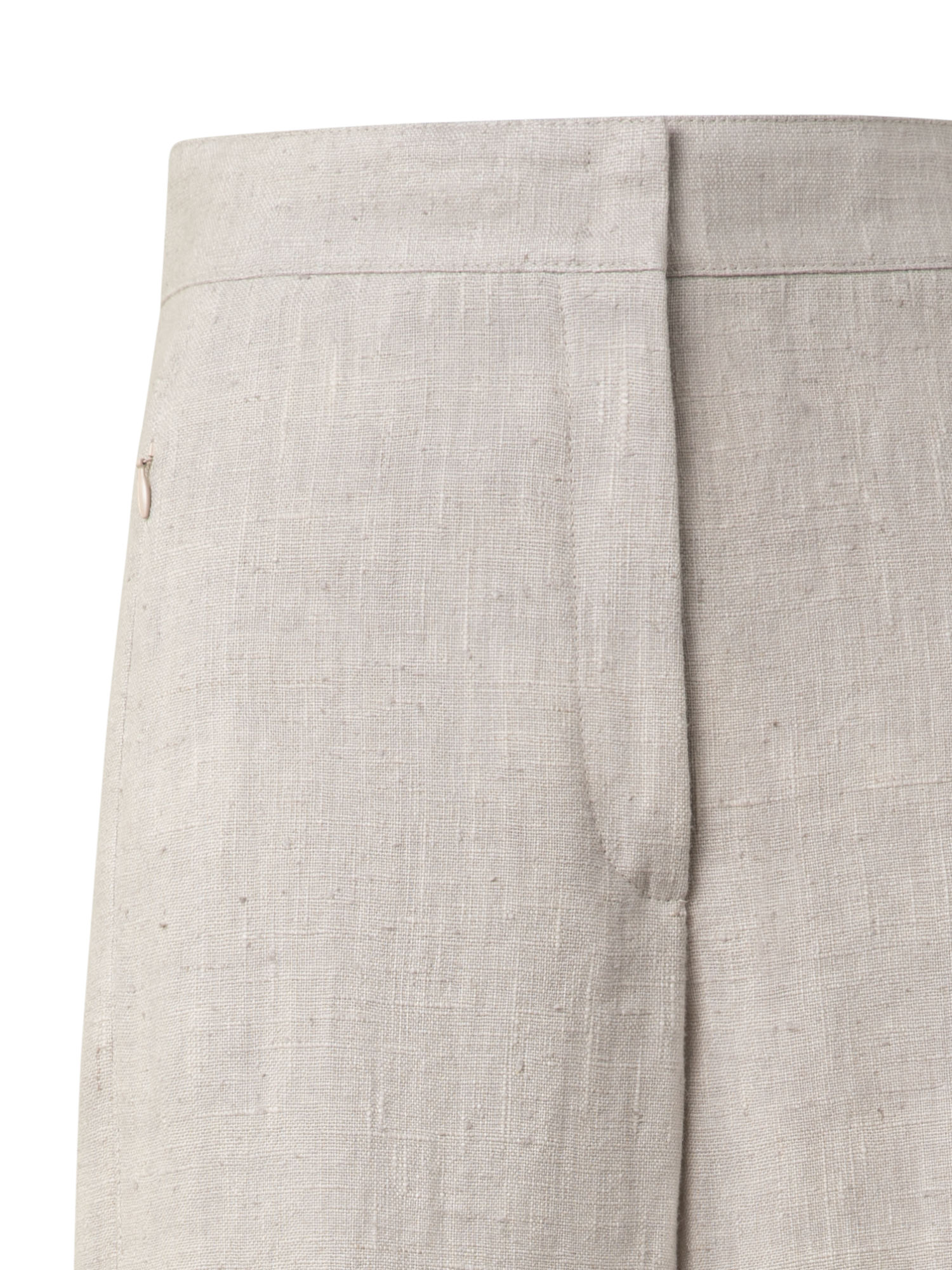 Designer Washed Raw Linen Culotte Pants - neutral - pastel - beige