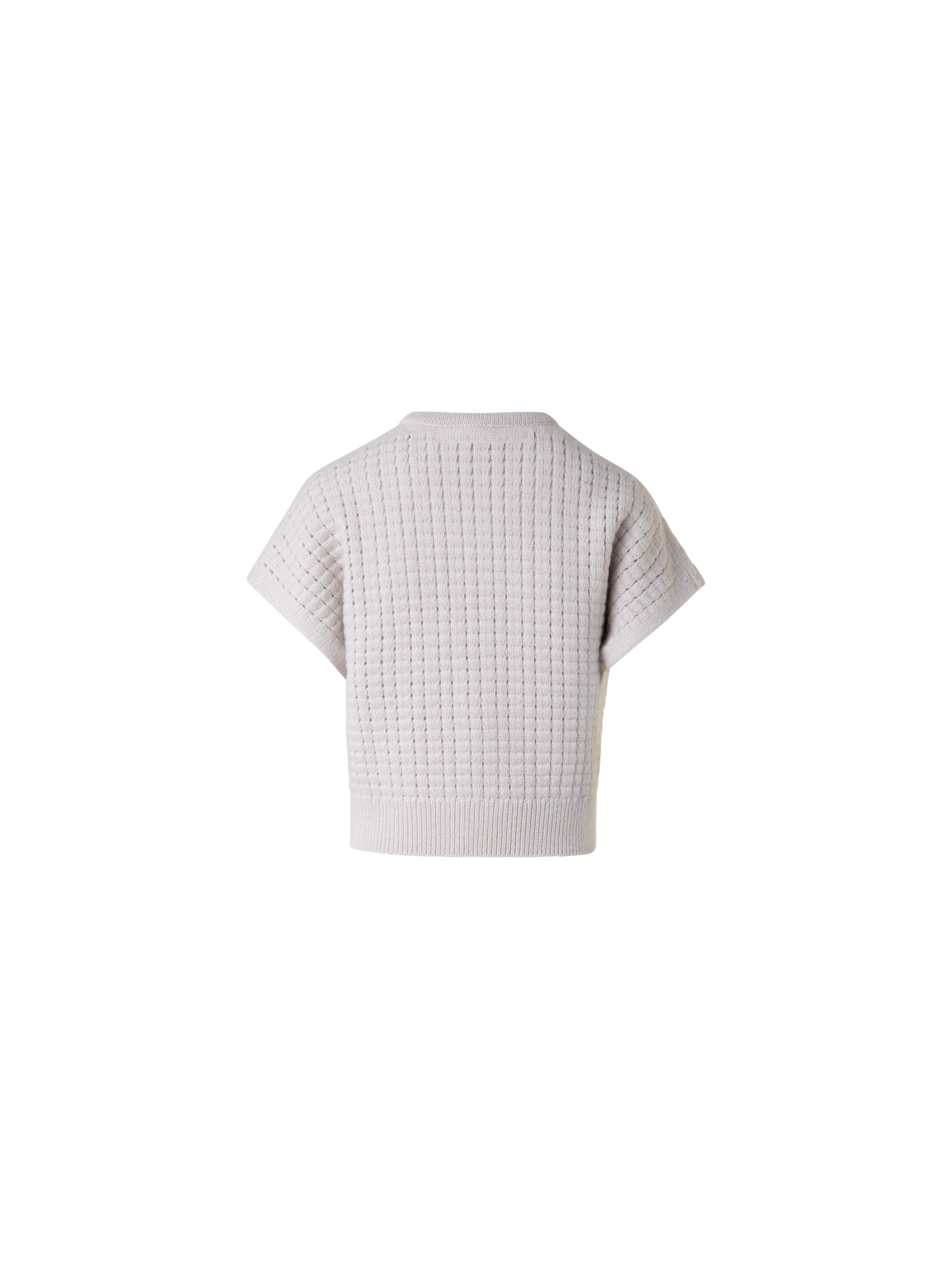 Designer Short Sleeve Cashmere Knit Cardigan - neutral - pastel - beige