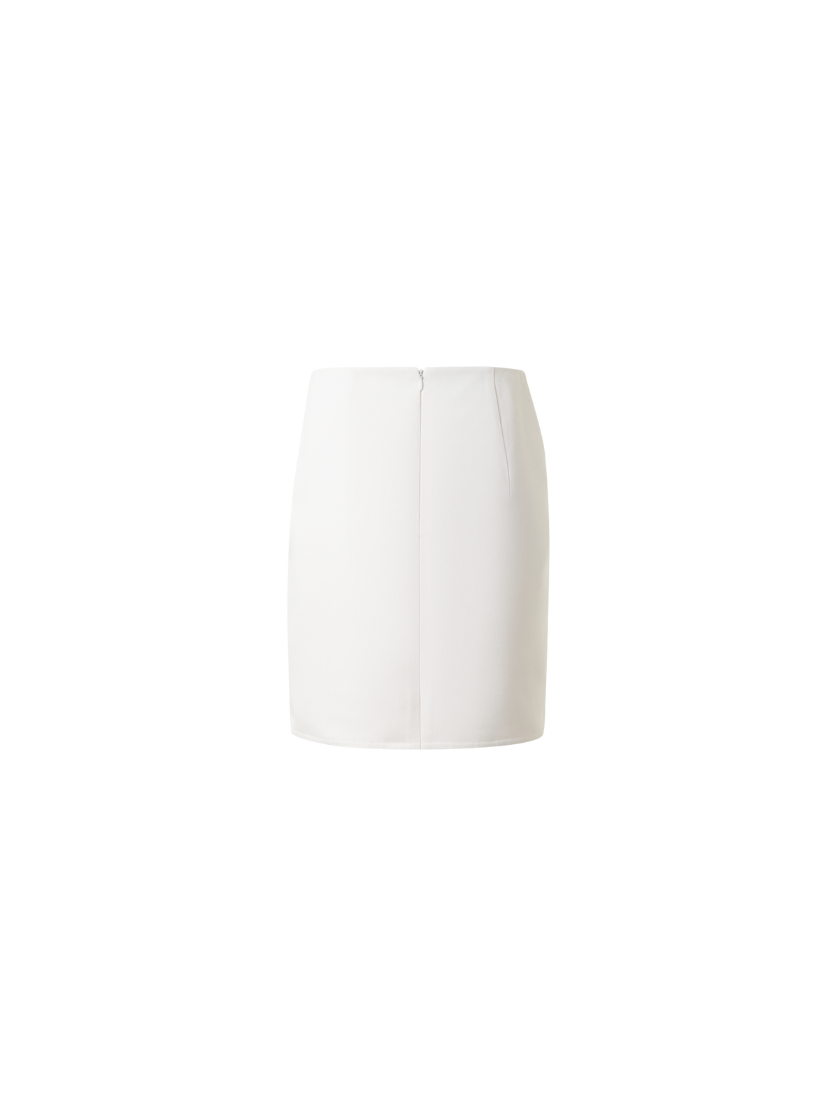 Designer Short Pencil Skirt in Cotton Double-Face - neutral - ecru - white