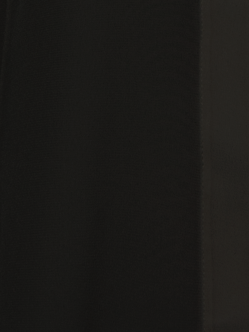 Designer Long Sleeve Silk Blouse with Stand-up Collar - black