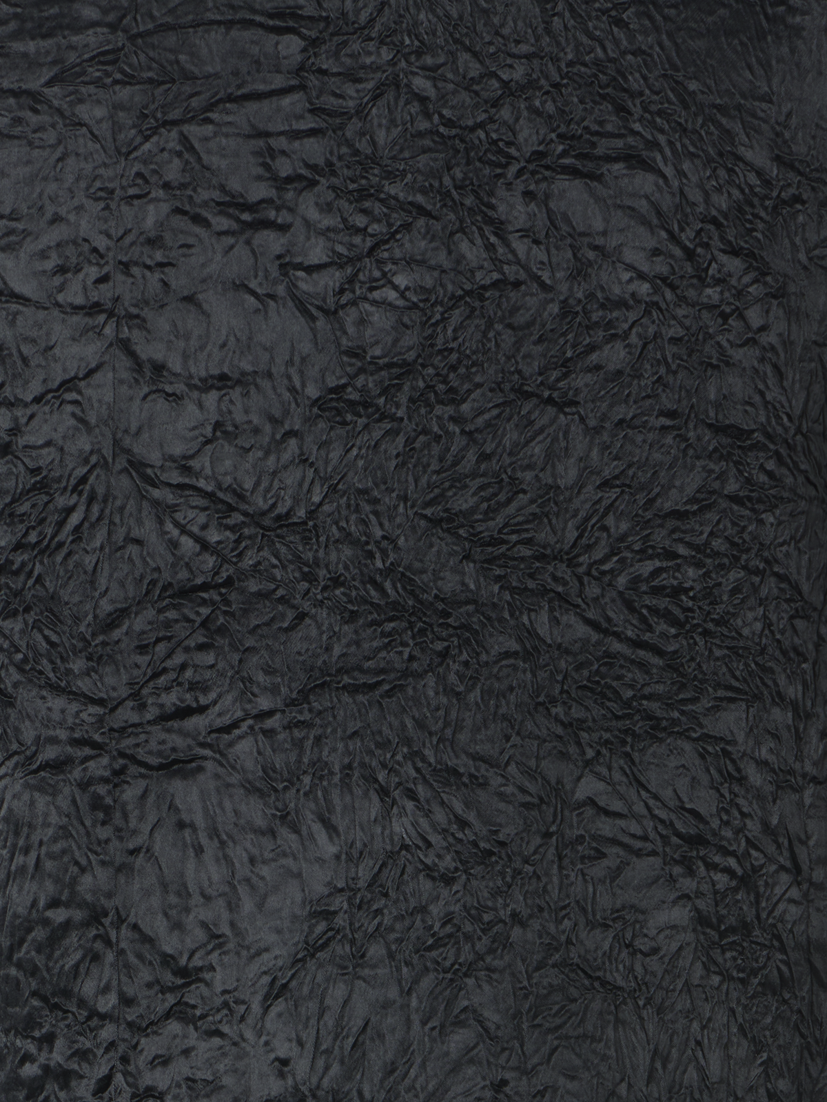 Designer Crinkled Satin Sleeveless Top - black