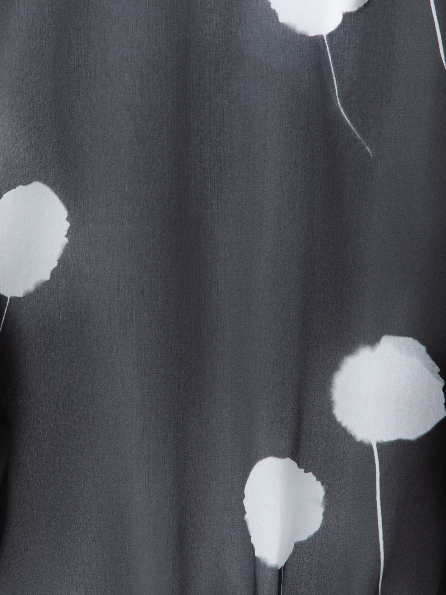 Designer Bomber Jacket in Silk with Dandelion Print - black - multicolor