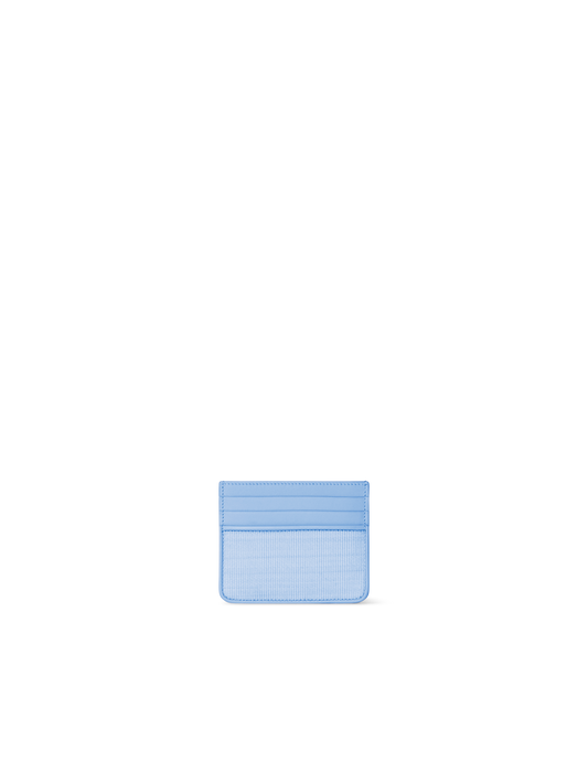 Designer Card Holder in Horsehair and Leather - blue