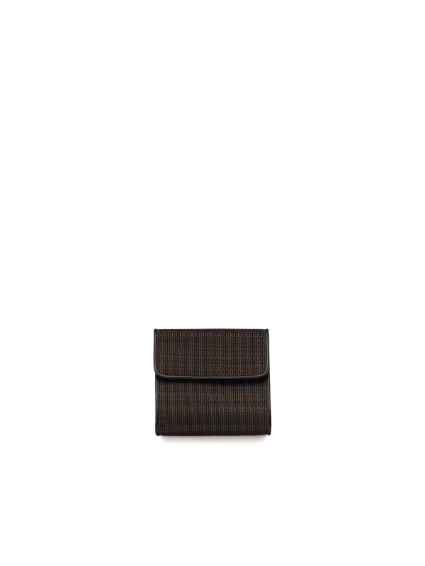 Designer Small Flap Over Wallet in Horsehair, 10.3 x 9.5 x2.3 cm