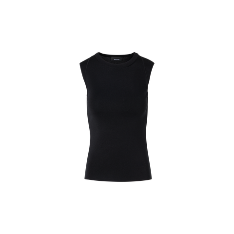 Ärmelloses Stricktop aus Stretch-Seide