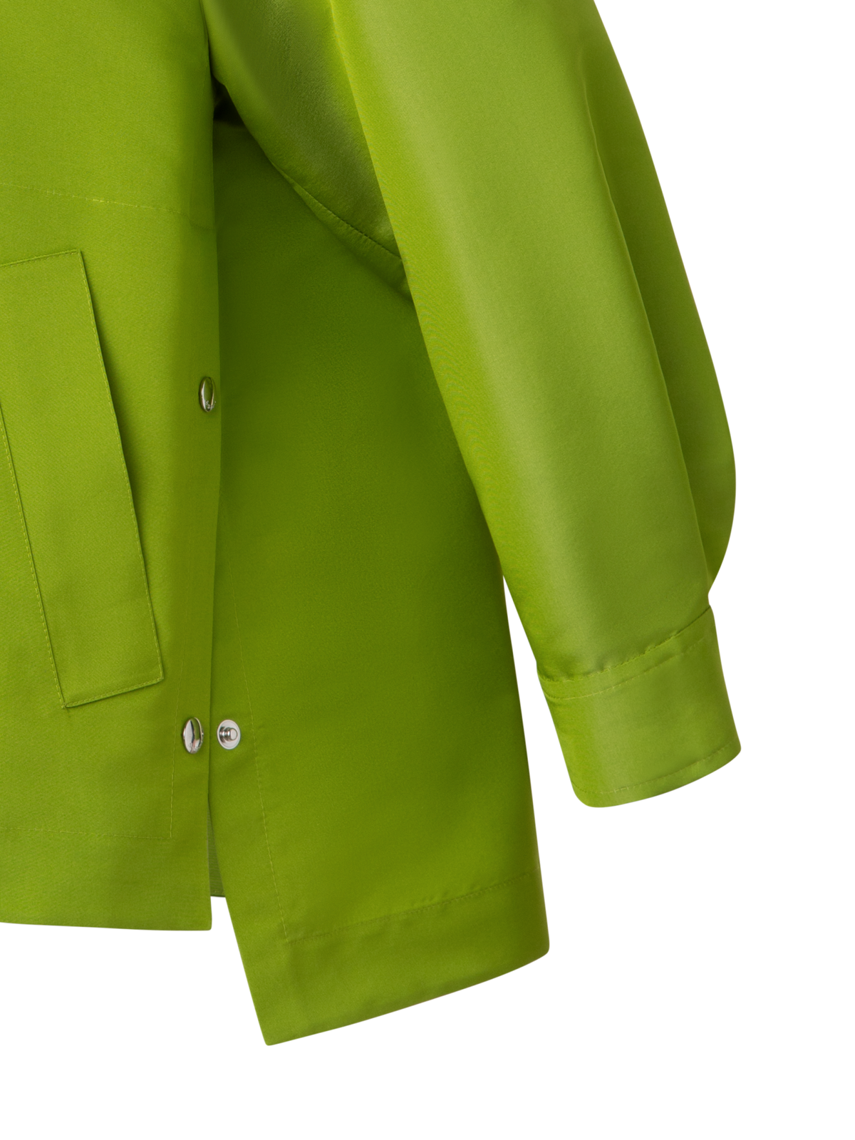 Designer Oversized Water-Resistant Silk Parka - green