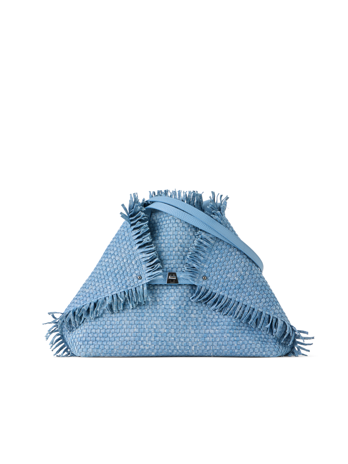 Designer Ai Medium Shoulder Tote - blue