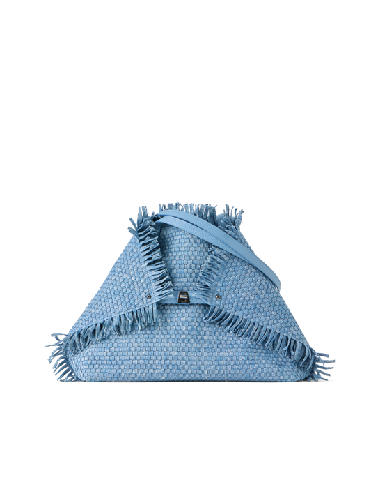 Designer Ai Medium Shoulder Tote - blue