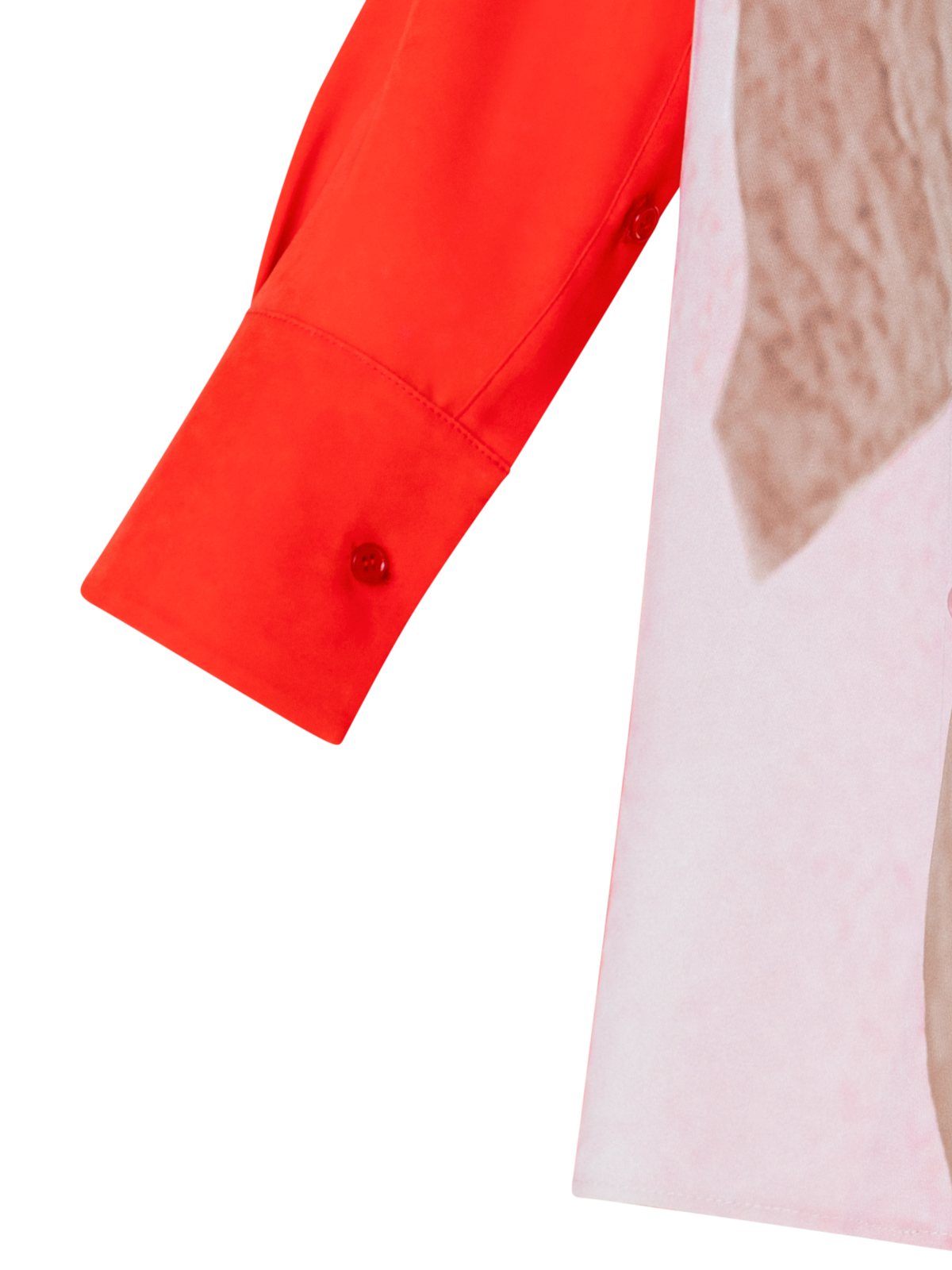 Designer Oversized Silk Tunic Blouse with Spectra Print - multicolor