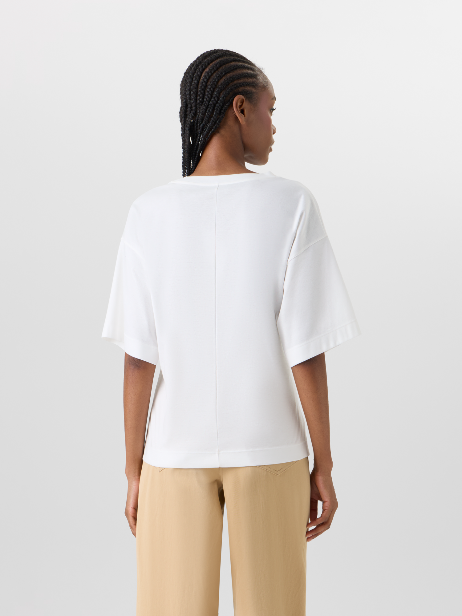 Designer Short-Sleeve Punto Dot T-Shirt - white 