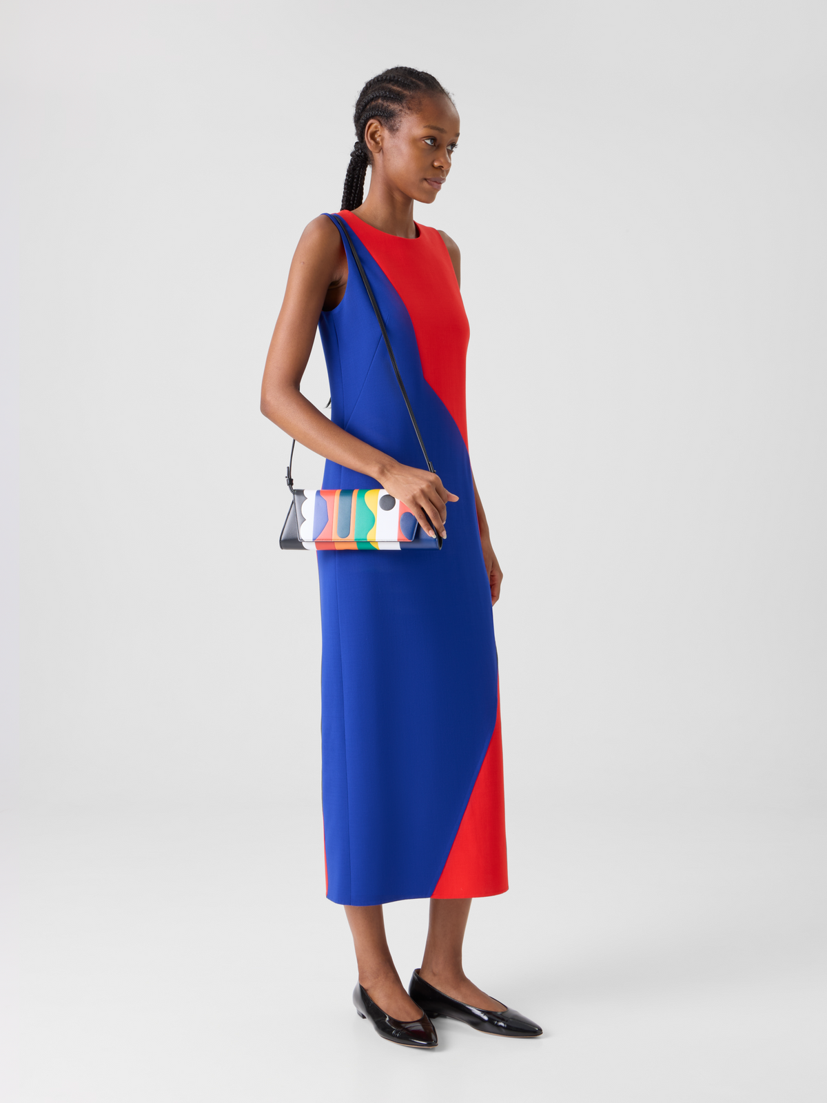Designer Anouk Small Trapezoid Clutch - multicolor #editorial