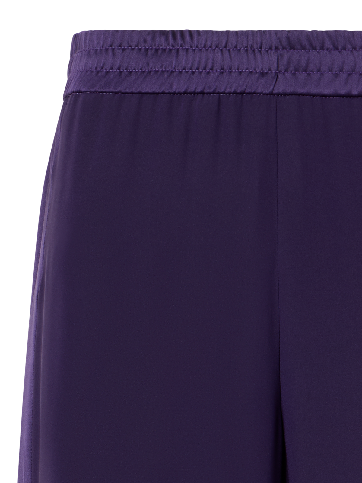 Designer Filibert Straight-Leg Pants in Stretch Silk - purple