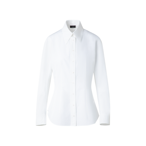 Taillierte Baumwoll-Bluse