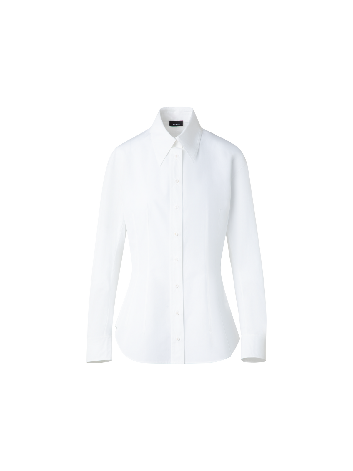 Designer Fitted Cotton Blouse - ecru - white