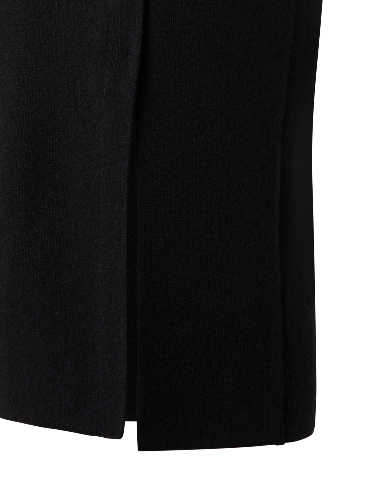 Designer Ribbed Cashmere Knit Skirt - black