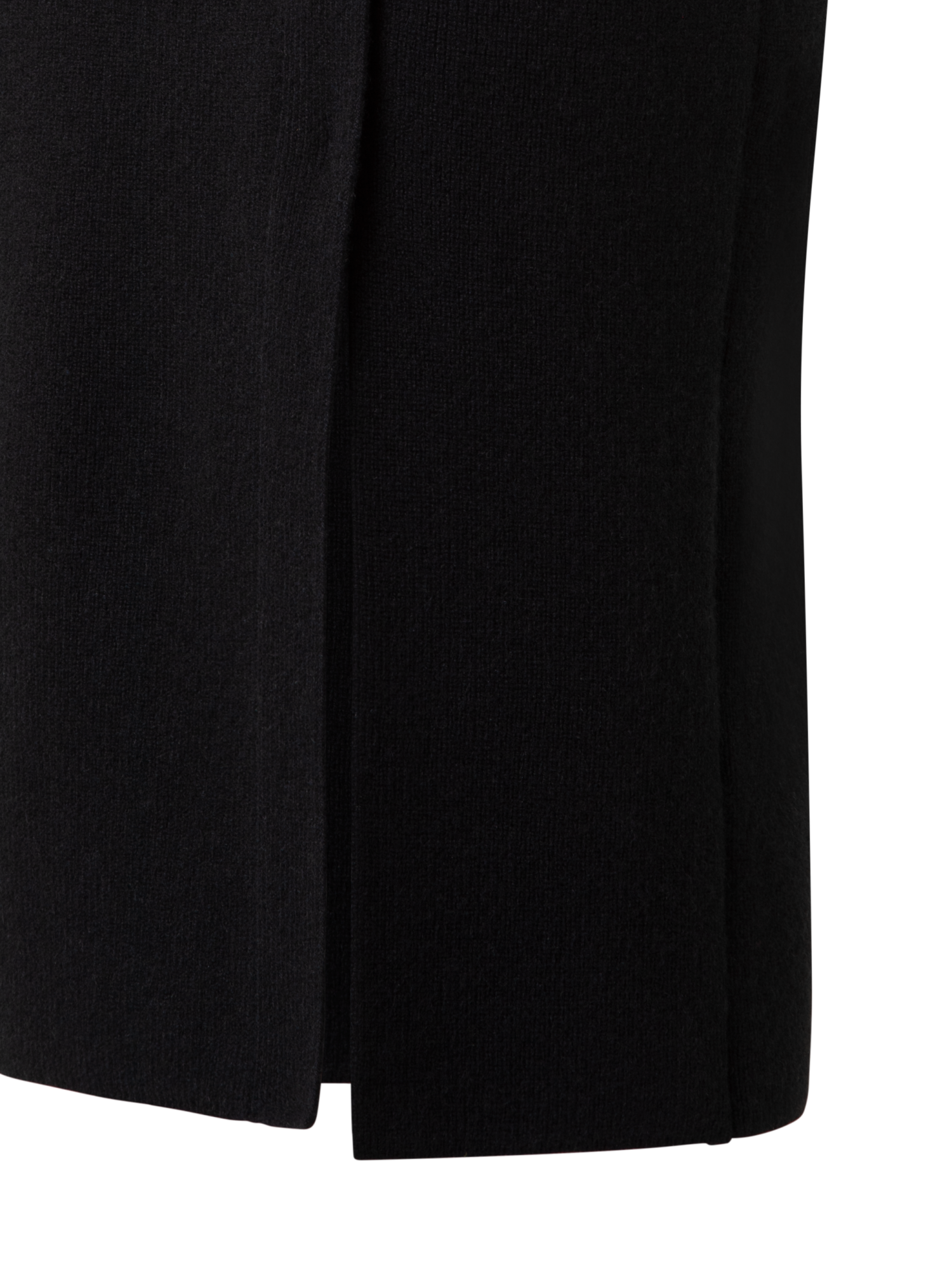 Designer Ribbed Cashmere Knit Skirt - black