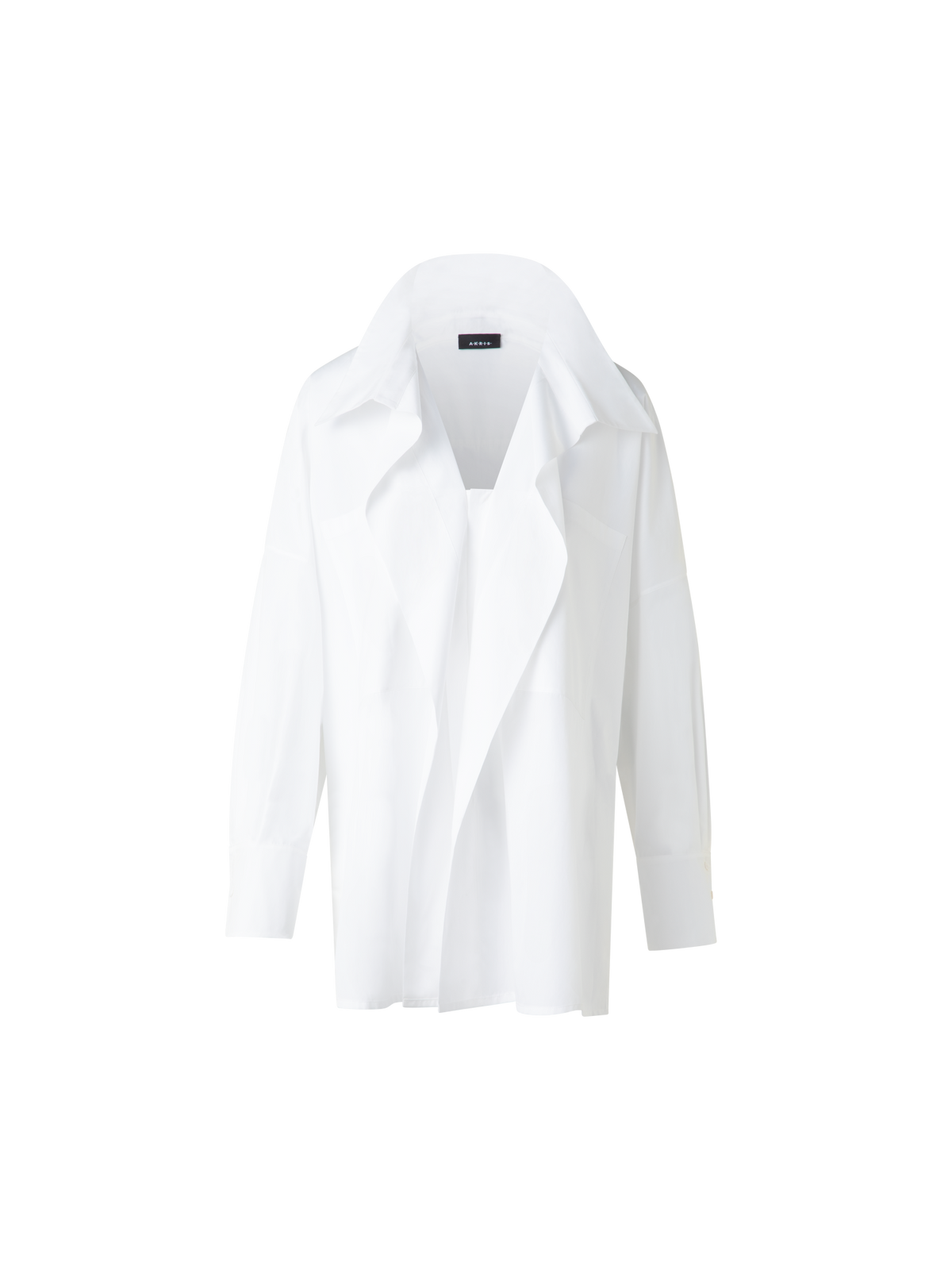 Designer Oversized Tunic Blouse in Cotton - neutral - ecru - white