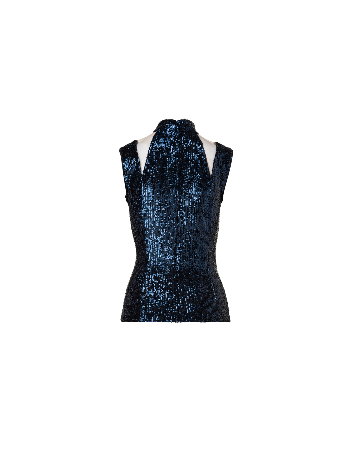Designer Sequins Top - navy - blue