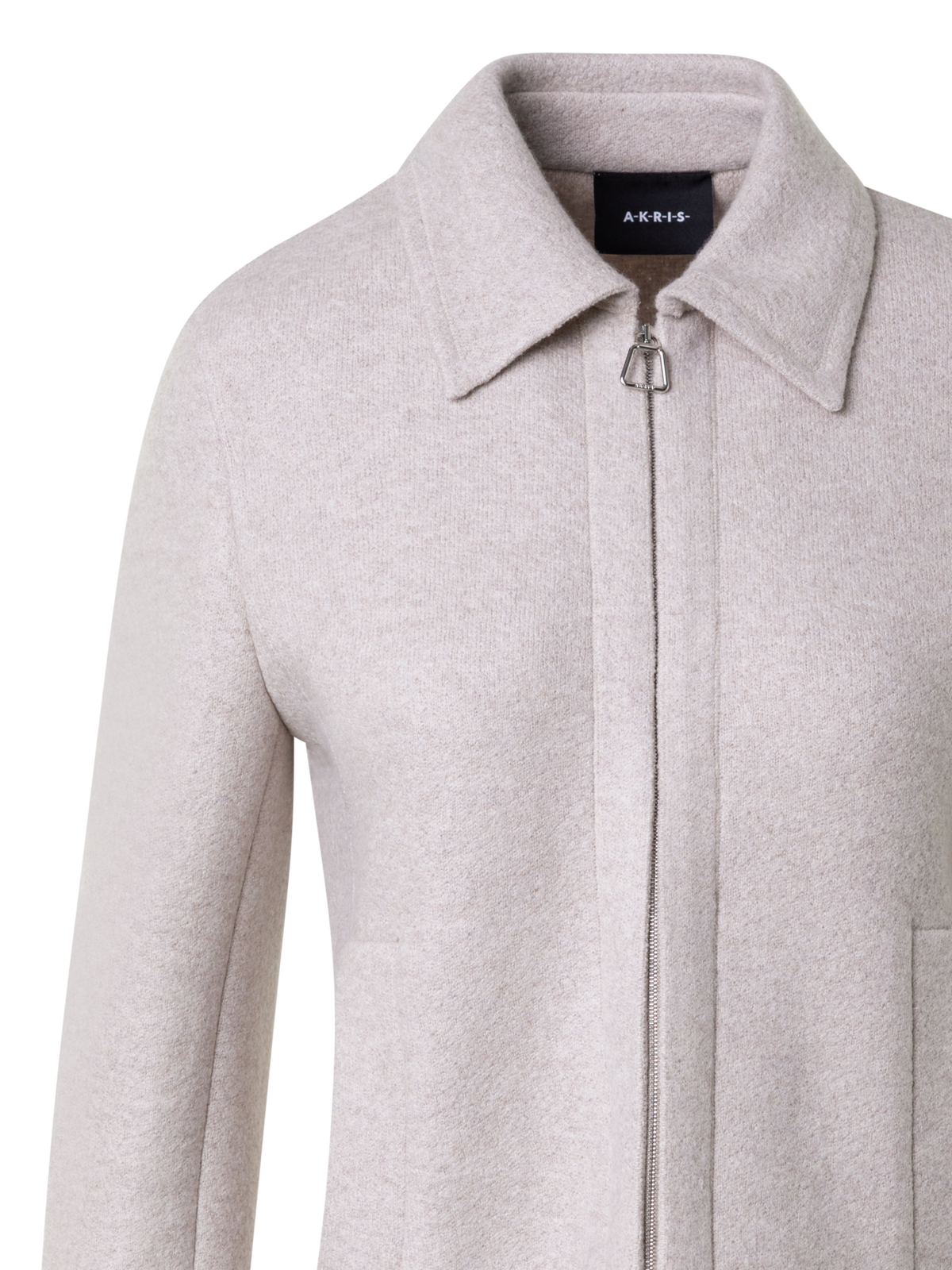 Designer Short Jacket in 100% Cashmere - grey