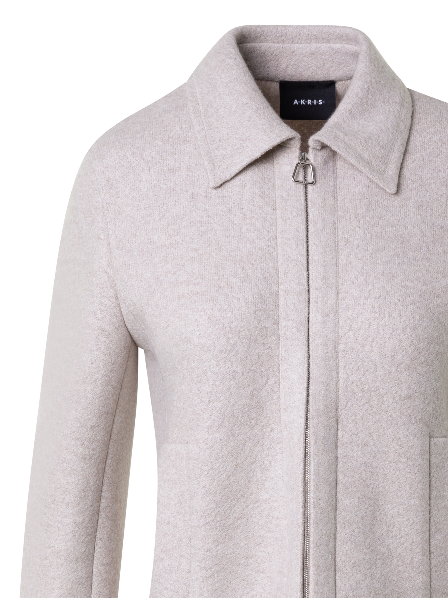 Designer Short Jacket in 100% Cashmere - grey