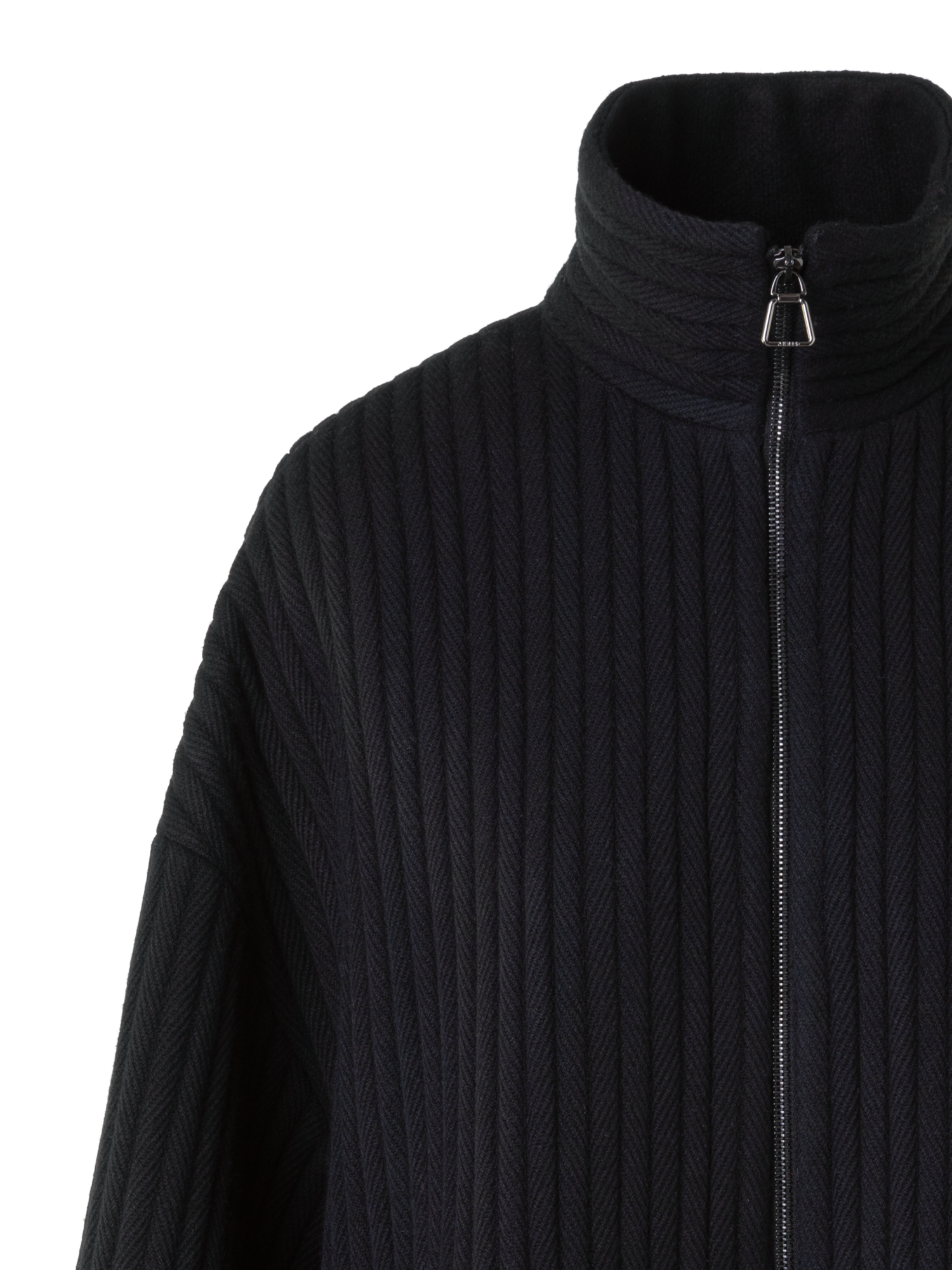 Designer Boxy Structured Corduroy Wool Cashmere Jacket - black - neutral