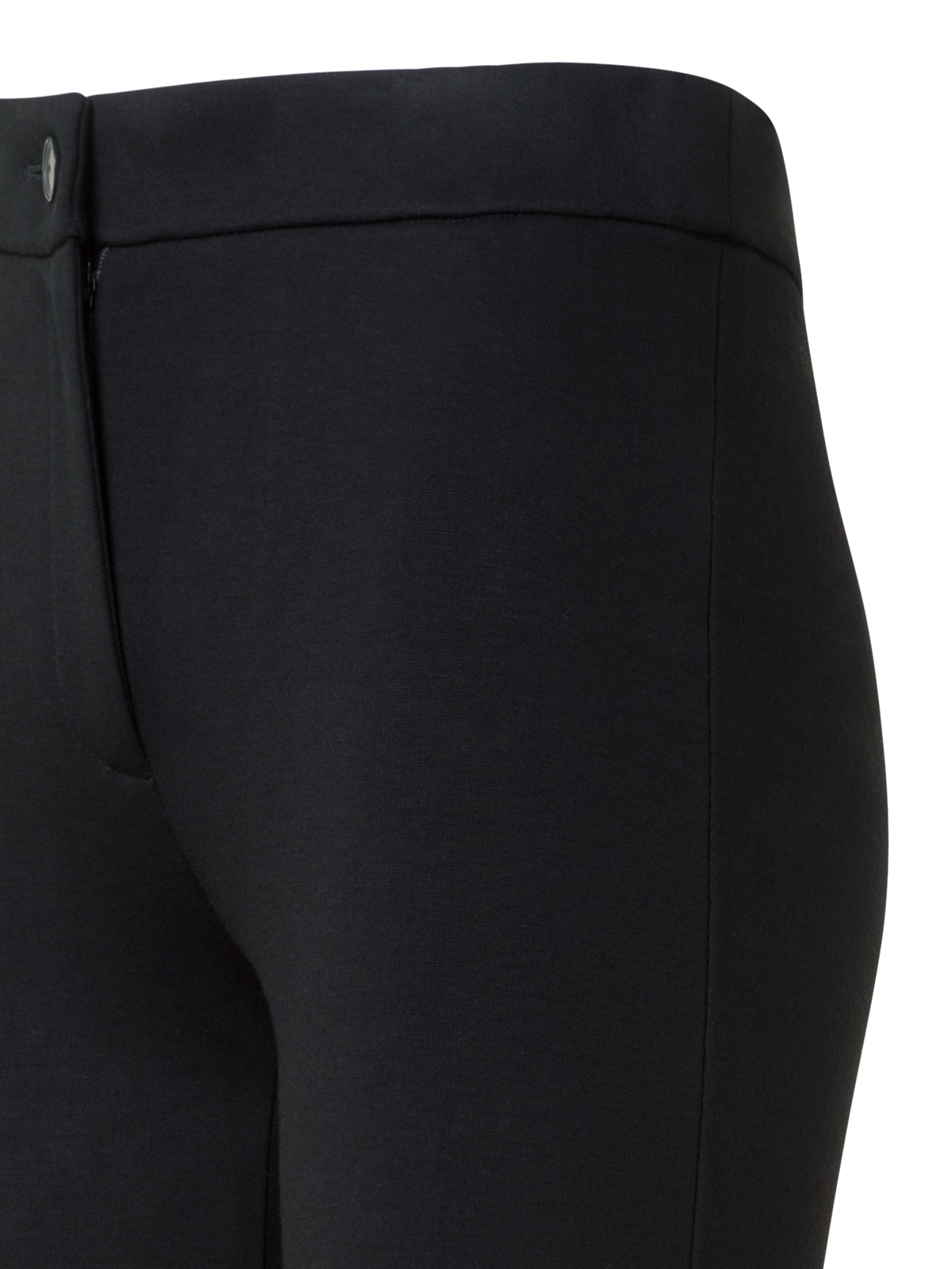 Designer Skinny Stretch Jersey Leggings with Slit - black - neutral