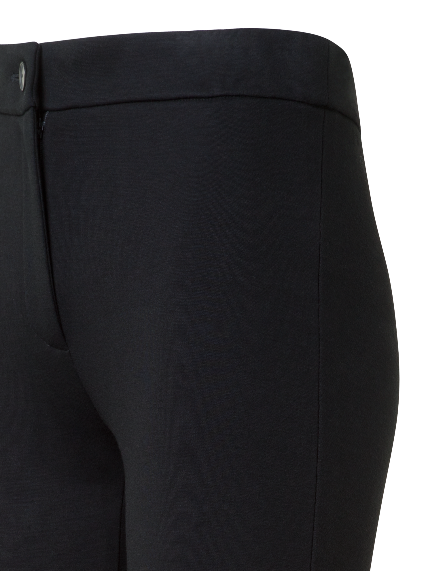 Designer Skinny Stretch Jersey Leggings with Slit - black - neutral