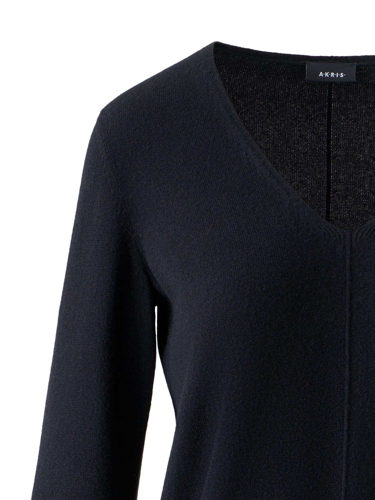 Designer 100% Cashmere V-Neck Knit Sweater - black - neutral - navy - blue - beige