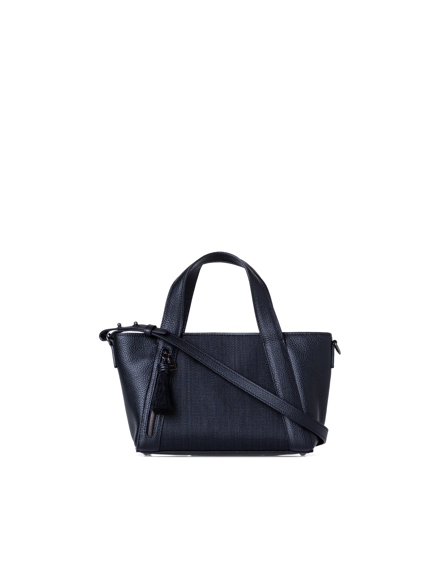 Designer Alexa Little Zip Top Handle Tote - black