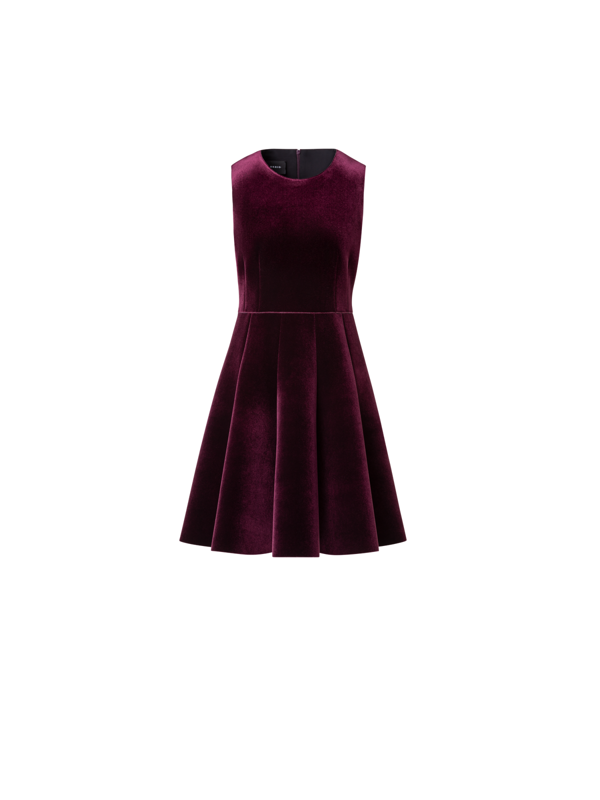 Designer Neoprene Velvet Cocktail Dress in A-Line - pink