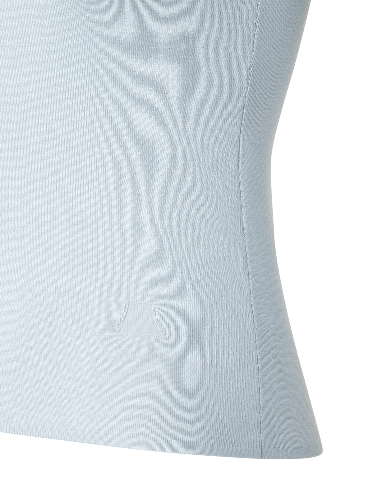 Designer Sleeveless Knit Top in Silk Stretch - pastel - blue