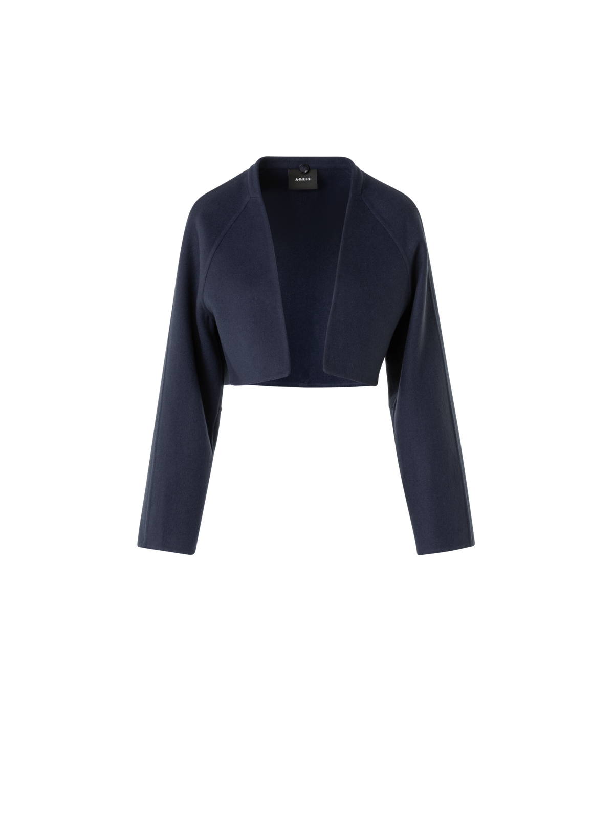 Designer Short Duo Coat - Cashmere Vest and Bolero - neutral - navy - blue