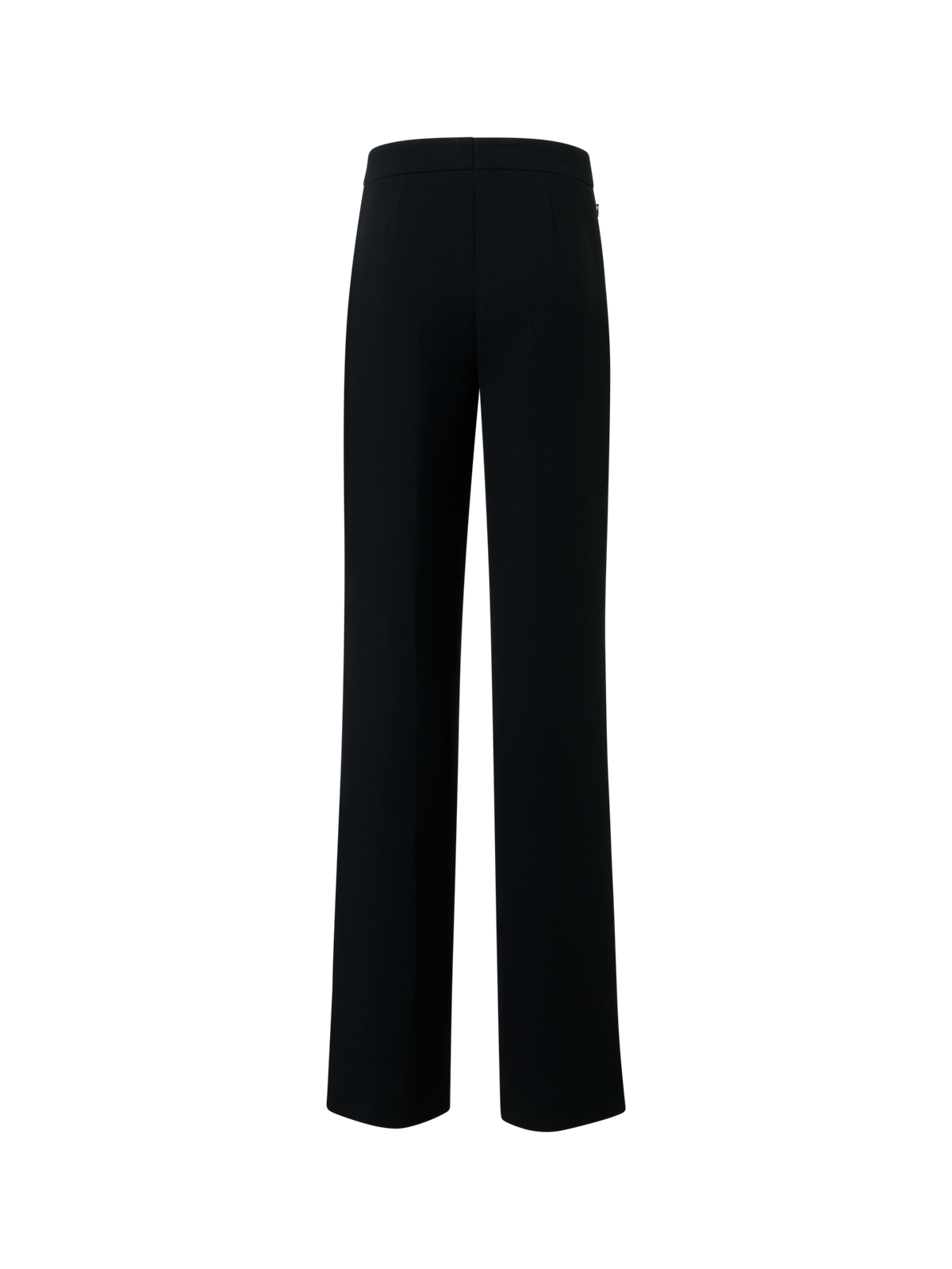 Designer Wide-Leg Wool Crêpe Double-Face Pants