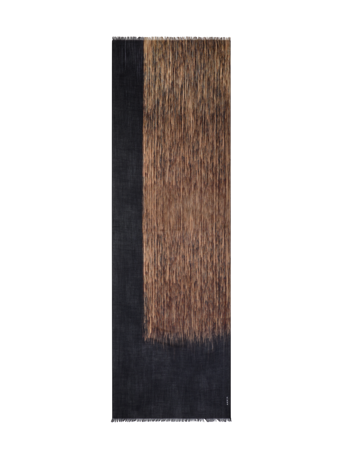 Designer Cashmere Scarf in Oro Lienzo Print - black