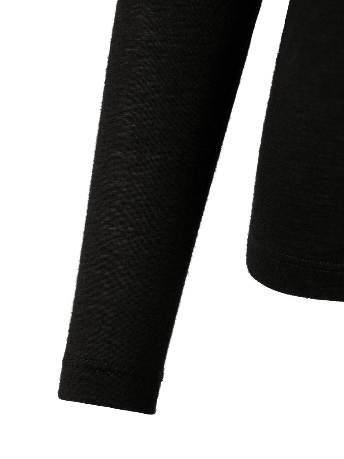 Designer Turtleneck Shirt from Cashmere Silk - black