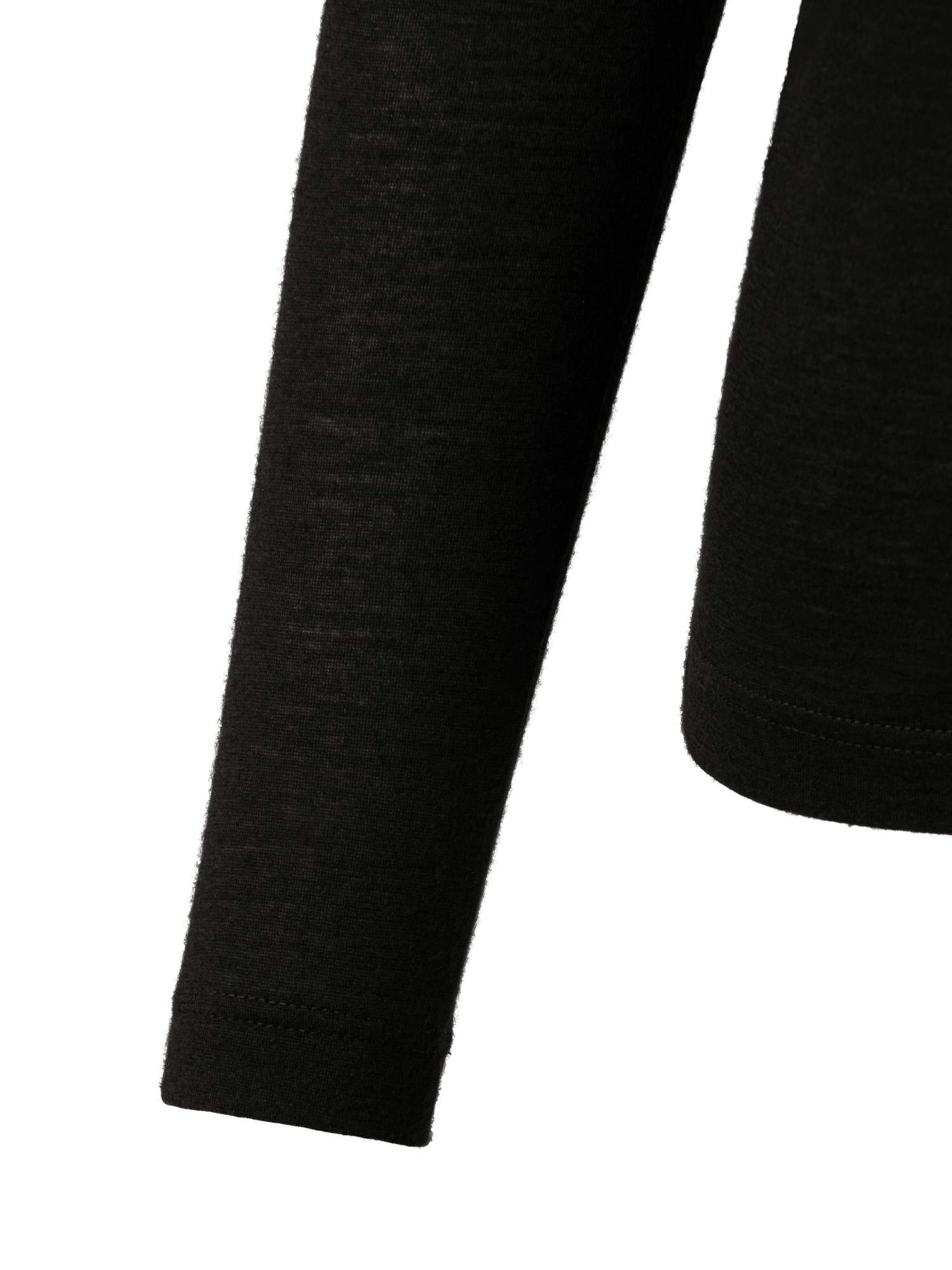 Designer Turtleneck Shirt from Cashmere Silk - black