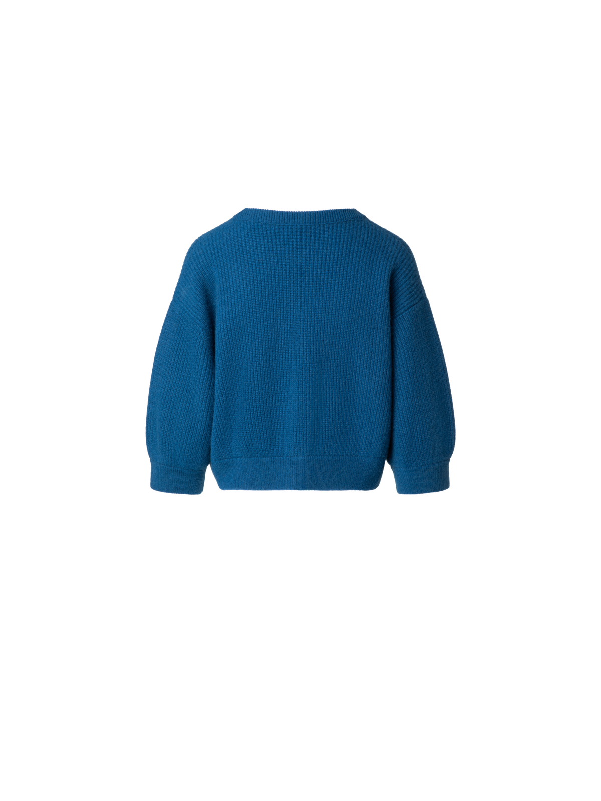 Designer Boxy Cashmere Knit Sweater - blue