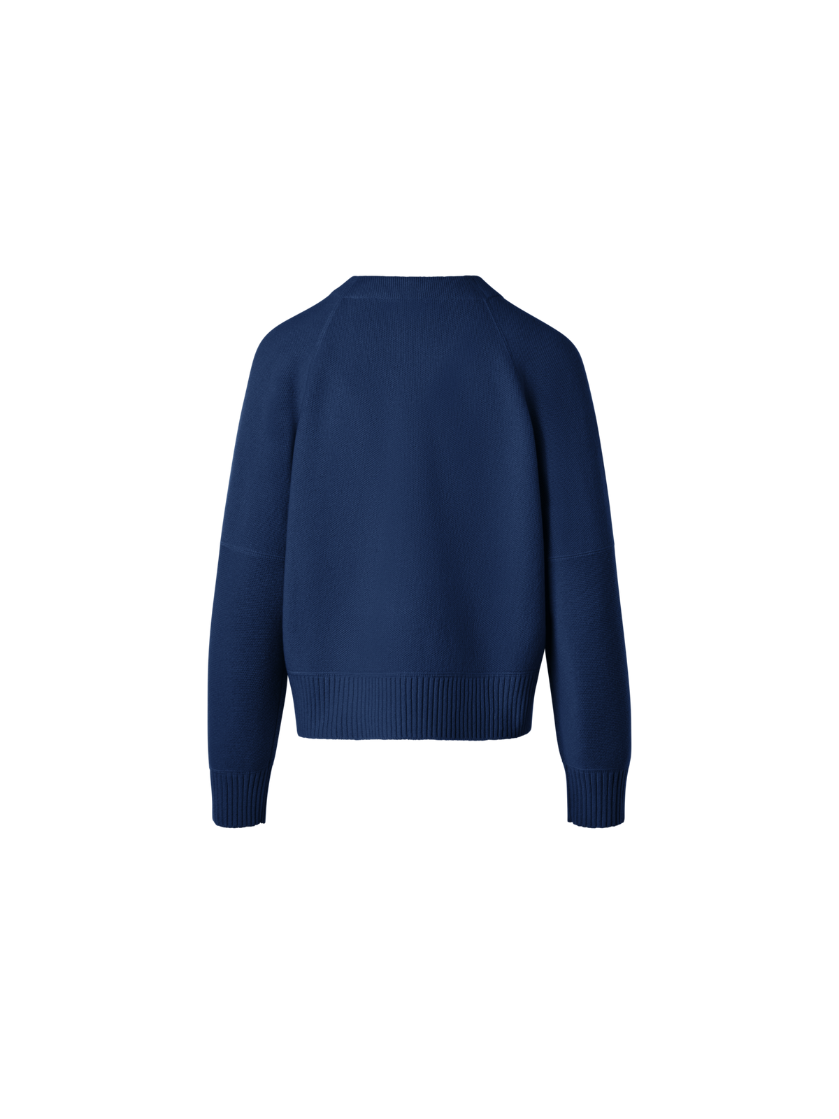 Designer Cashmere Piqué Zip Cardigan - navy