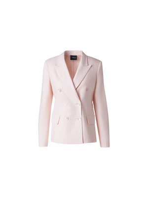 Designer Double-Breasted Blazer in Linen Double-Face - pastel - pink