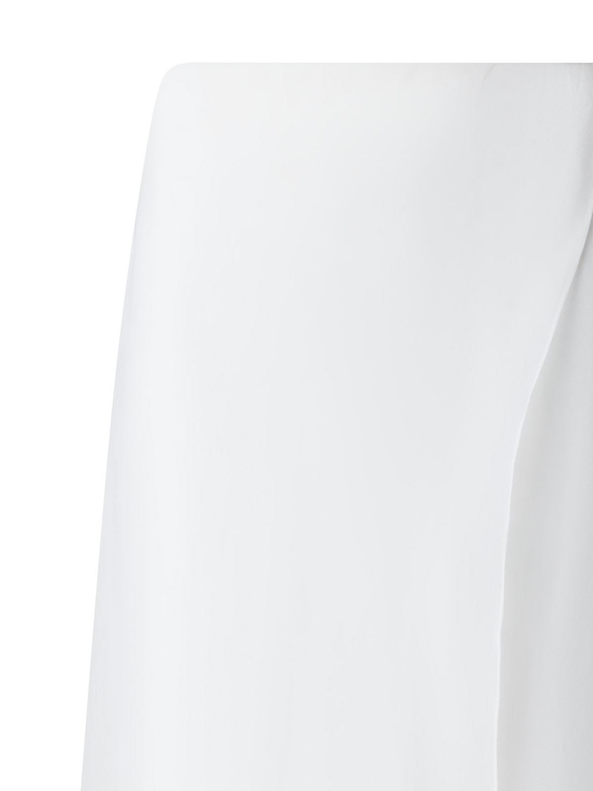 Designer White Silk Skirt with Sheer Organza Overlayer - neutral - ecru - white