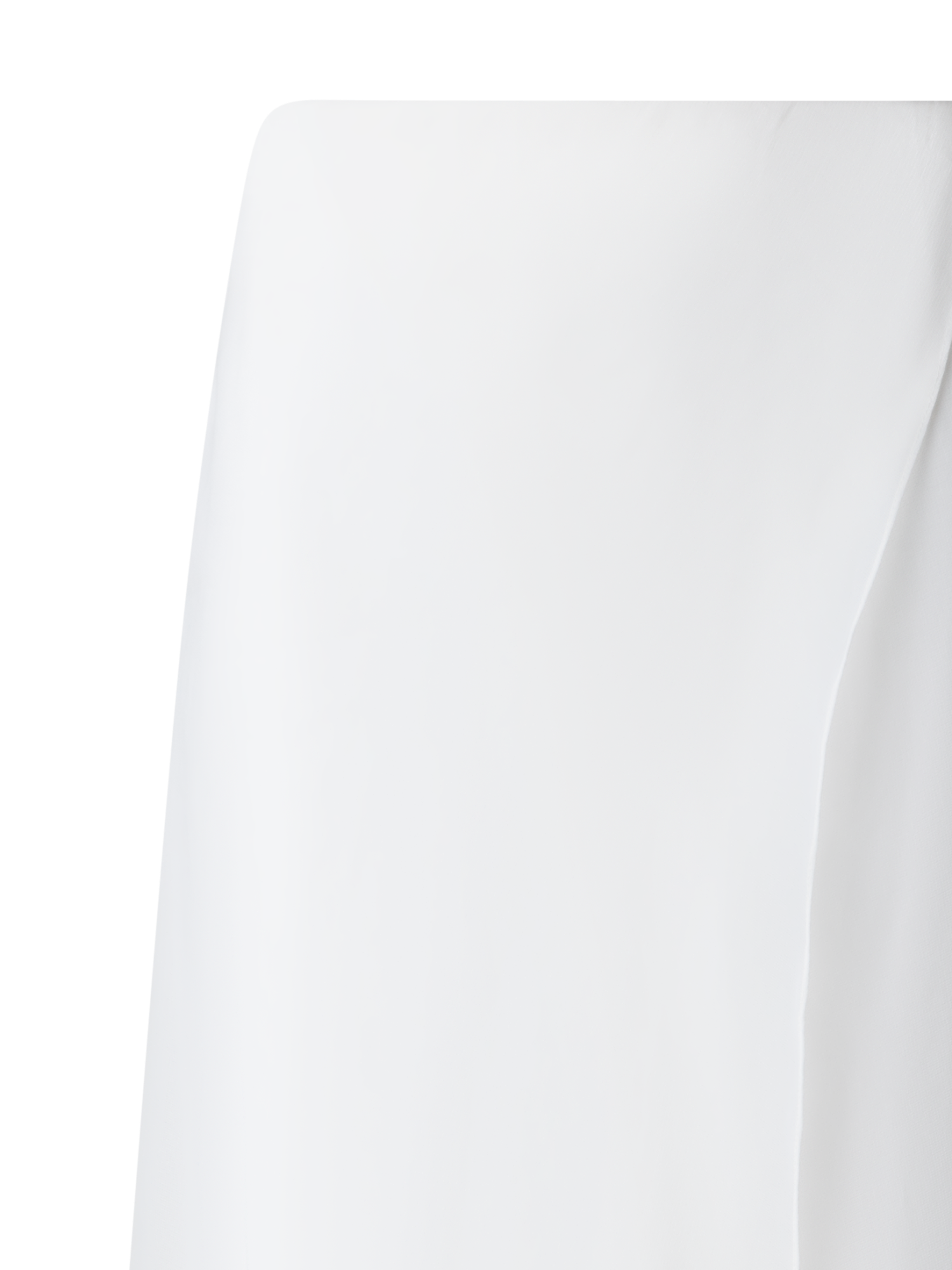 Designer White Silk Skirt with Sheer Organza Overlayer - neutral - ecru - white