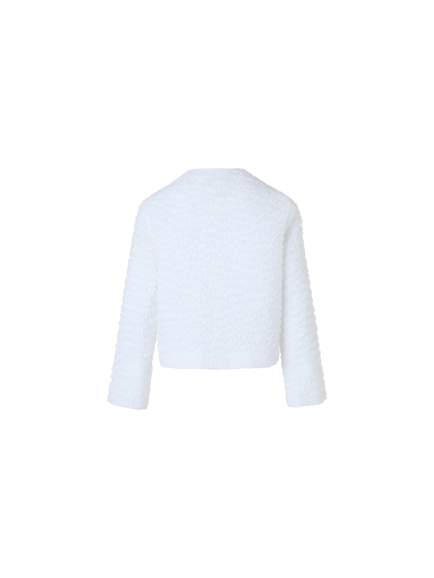 Designer Short Jacket in 3D Bubble Organza - neutral - ecru - white