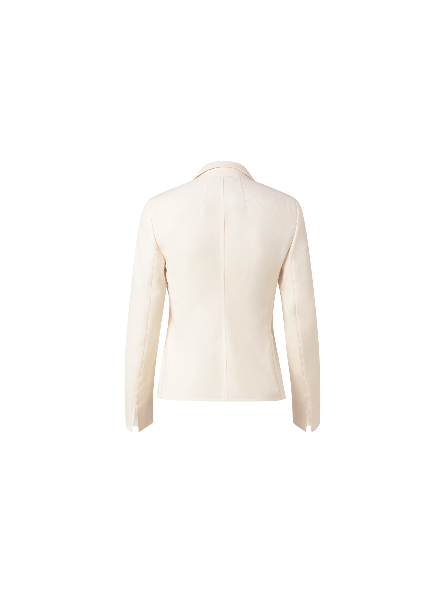 Designer Wool Double-Face Jacket - ecru - white