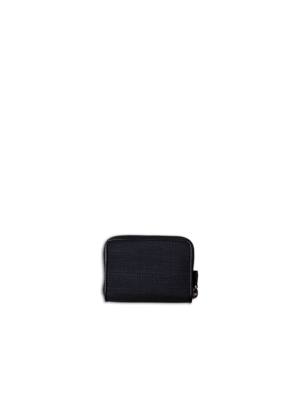 Designer Small Zip Wallet - black - navy