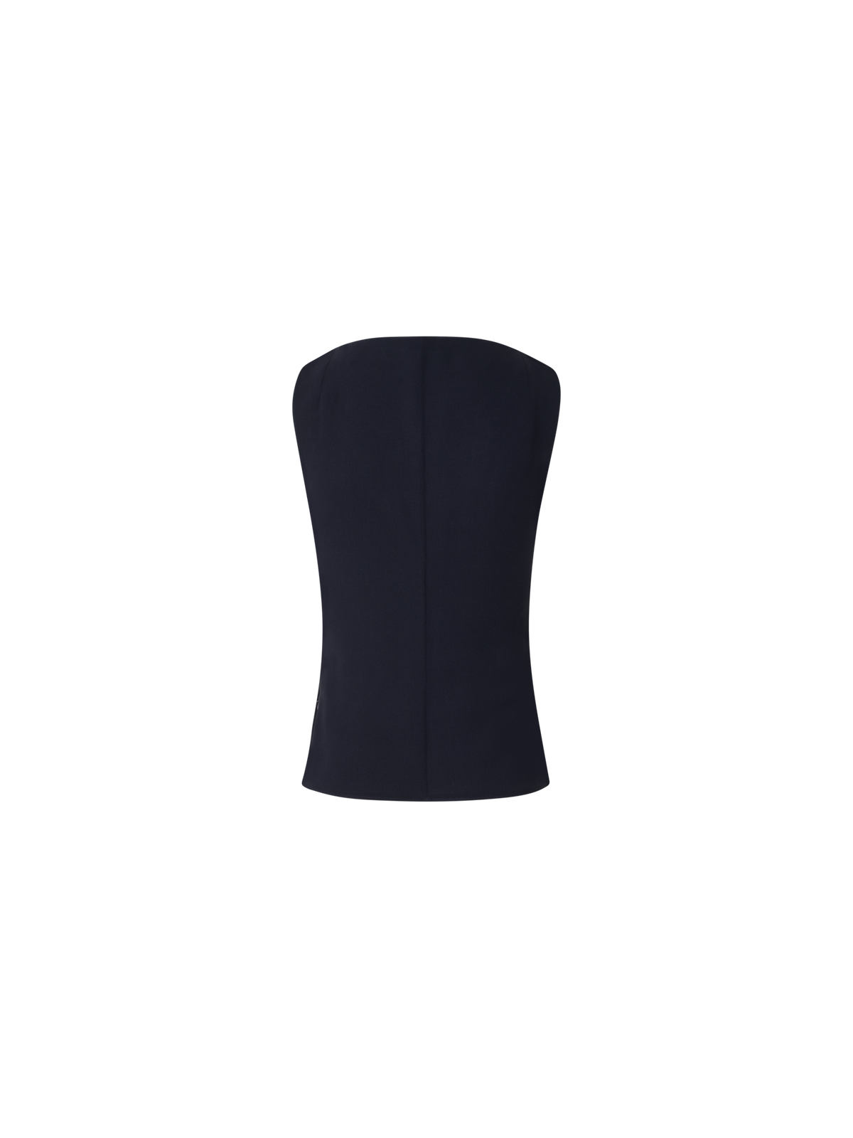 Designer Silk Georgette Scoop-Neck Top - navy - blue