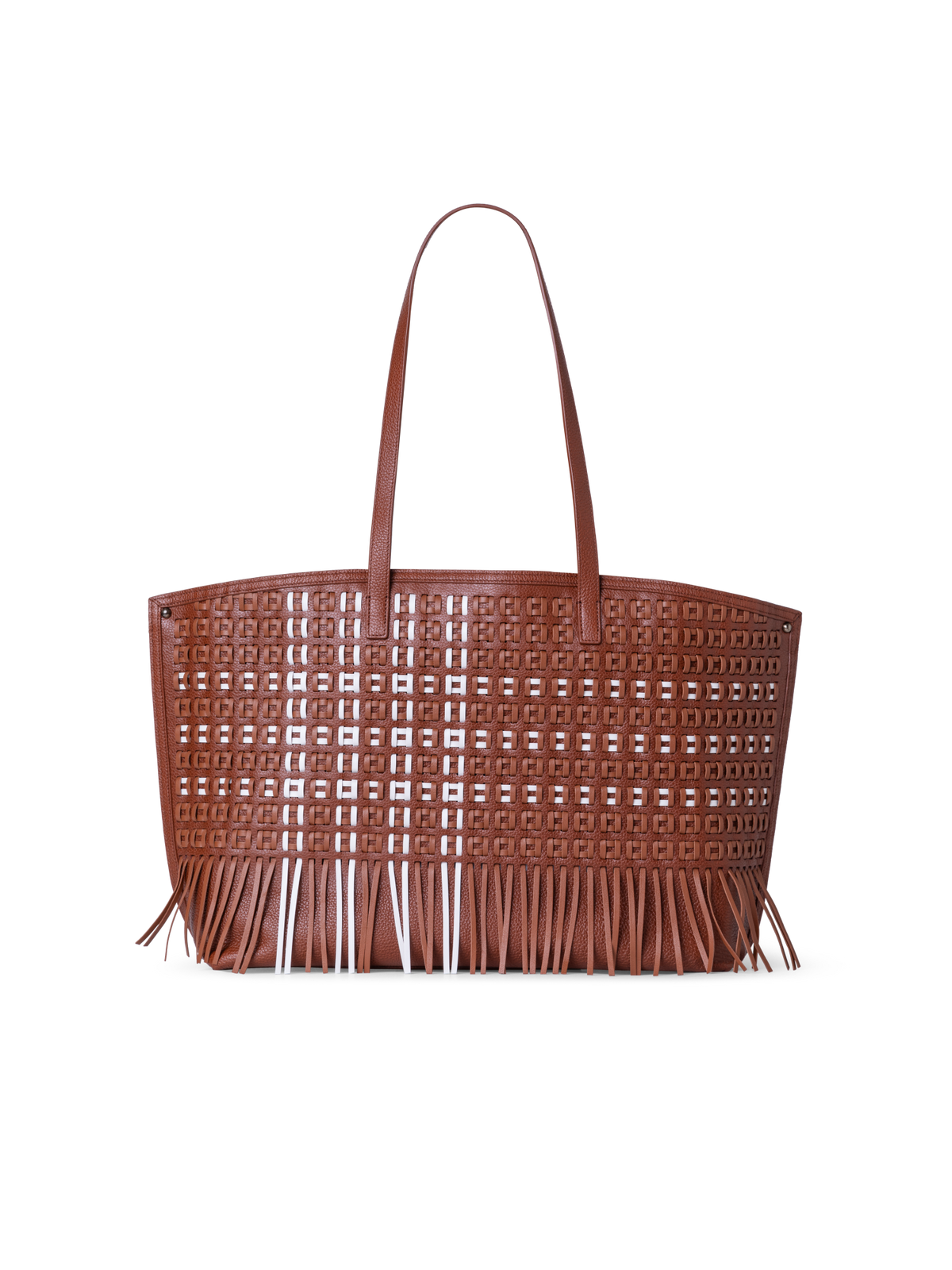 Designer Ai Medium Shoulder Tote - brown - multicolor