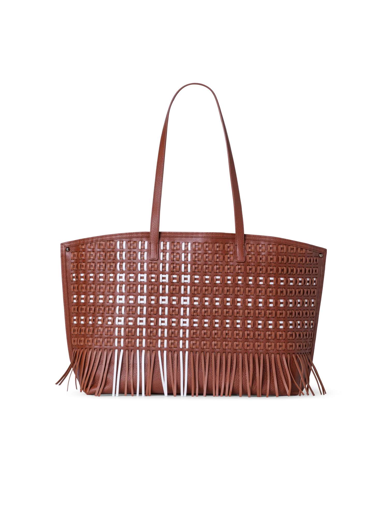 Designer Ai Medium Shoulder Tote - brown - multicolor